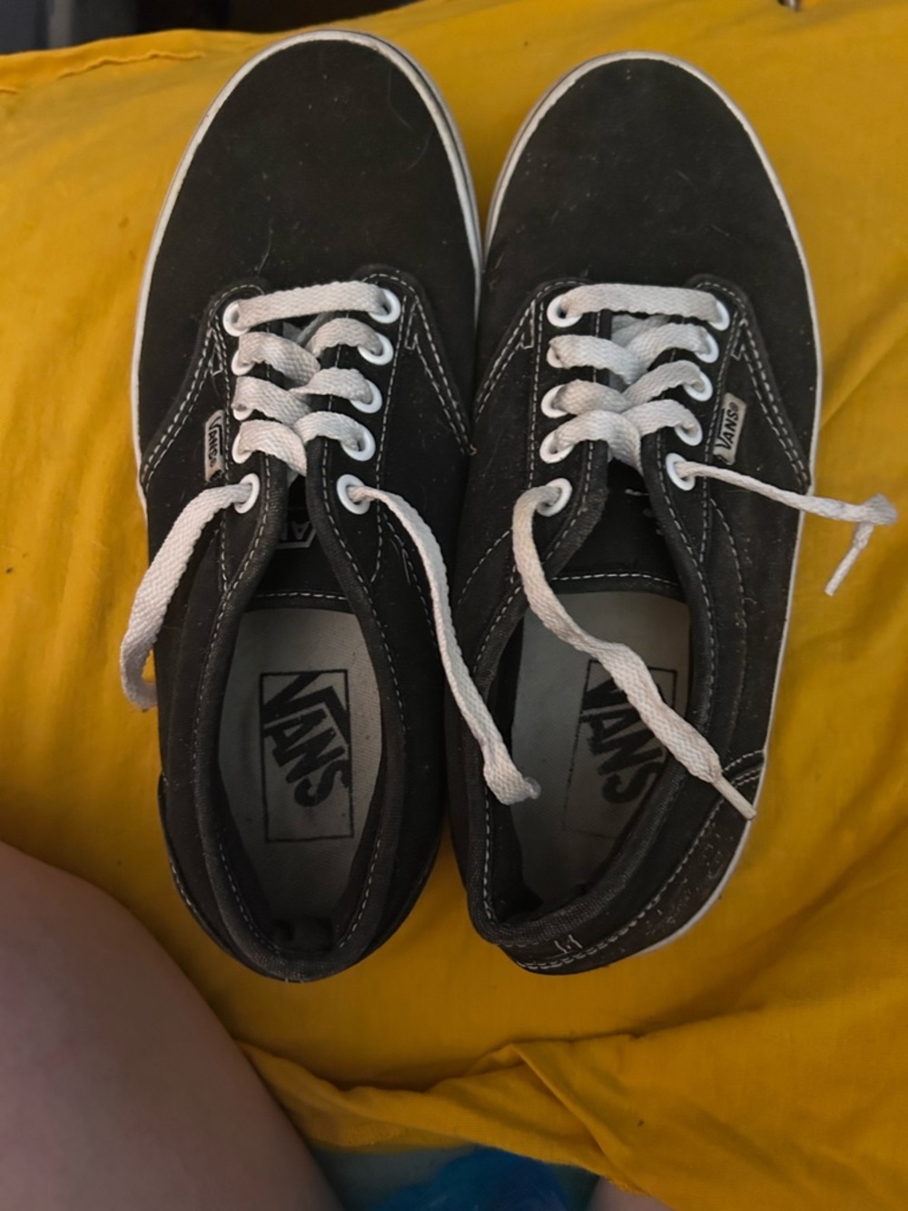Vans Black Canvas Low-Top Sneakers with White Laces
